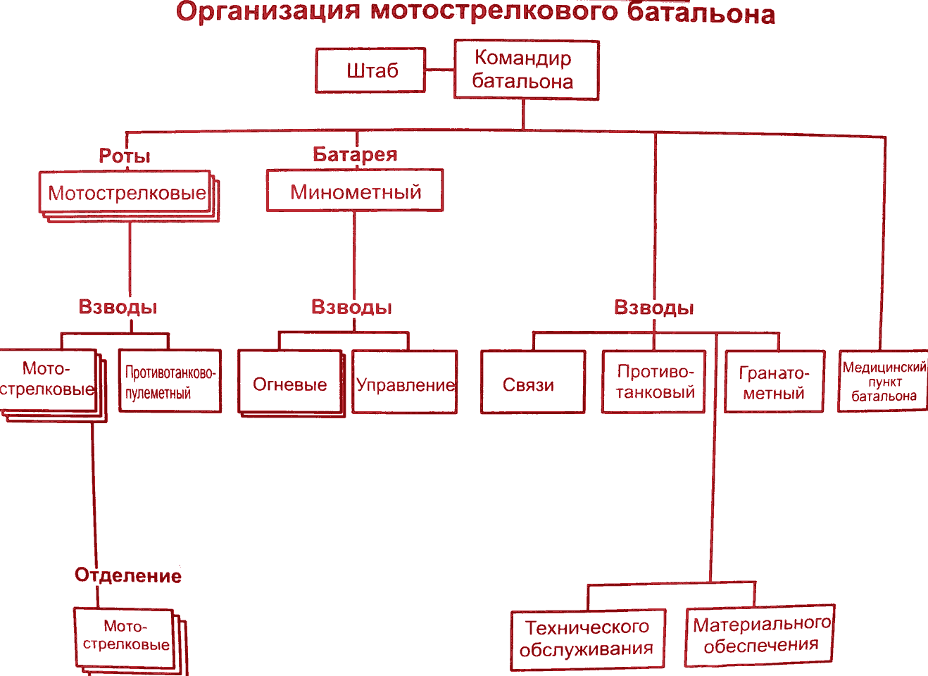 Организационно штатная структура МСБ на БТР